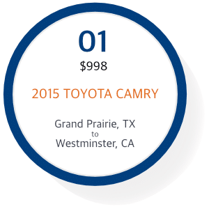 Recent Costs to Ship Cars - Toyota Camry