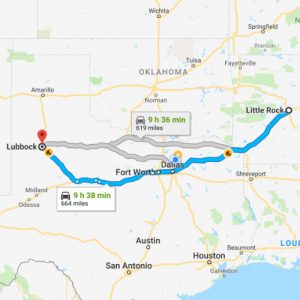 Auto Transport Under $1000 - Little Rock to Lubbock