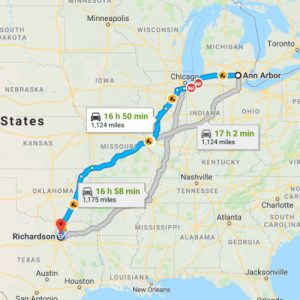 Auto Transport Under $1000 - Richardson to Ann Arbor